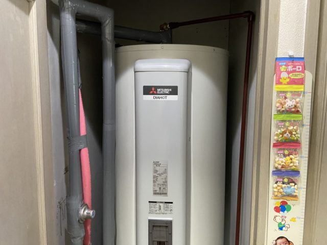 静岡県静岡市葵区電気温水器取替工事（三菱電機SRG-375G）