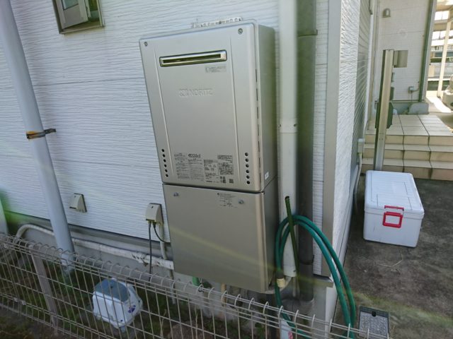 愛知県あま市ガス給湯器エコジョーズ取替工事（ノーリツGT-C2462SAWX）