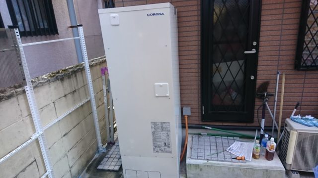 奈良県桜井市戸建住宅電気温水器取替工事（コロナUWH-37X2A2U-2）